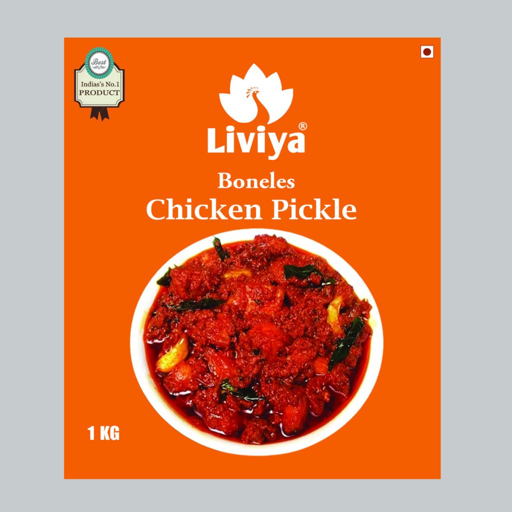 Chicken pickele boneles 1Kg front